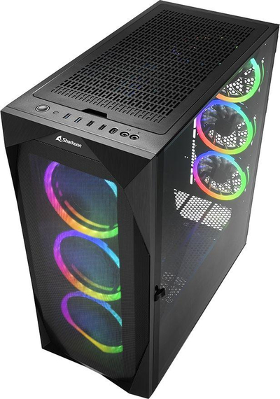 Kasë Sharkoon REV300 ARGB, e zezë, Full Tower