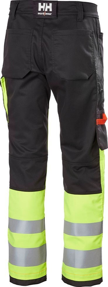 Pantallona pune Helly Hansen Workwear Alna 2.0, Class 1, të verdha me të zeza