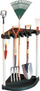 Mbajtës këndor për vegla kopshti Keter Corner Garden Tool Storage Rack, plastikë, i zi