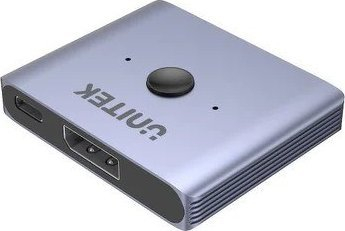Përshtatës Unitek Bidirectional DP 1.4, 8K, 2 në 1, gri alumini