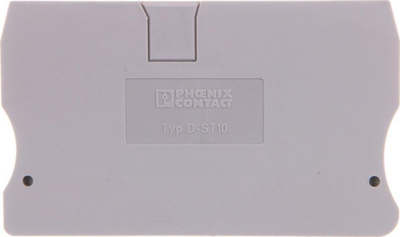 Kapak përmbyllës Phoenix Contact D-ST 10 3036644, për terminale modulare, material izolues V0, gri