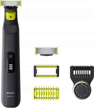 Trimmer për trup edhe mjekër Philips OneBlade Pro 360 QP6541/15, me bateri të rikarikueshme, ngjyrë e zezë