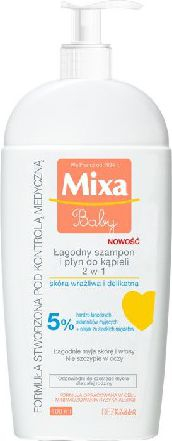 Shampo trupi dhe flokësh për bebe Mixa Baby 2n1, 400ml