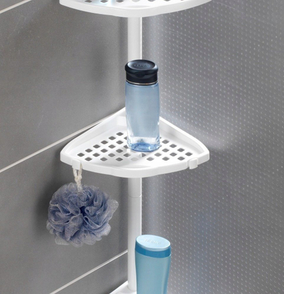 Raft banjoje teleskopik Wenko Opal, me 4 kate, 80-250 cm, i bardhë