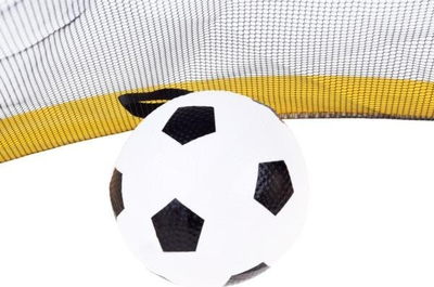Set porta futbolli X2 SP0573, palosëse, me top dhe pompë, e verdhë