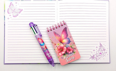 Set kreativ Stnux Flower Fairy, 10 gjëra, për zbukurim ditari, shumëngjyrësh