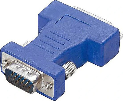 Adaptor video Vivanco 45452, DVI I në VGA, plastik, blu