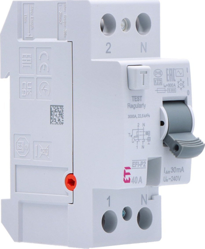Çelës diferencial Eaton EFI P2 AC 40, 40A, 30mA, i bardhë
