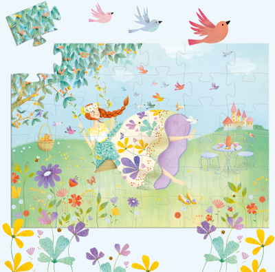 Set loje Djeco Spring Princess, 36 pjesë, princesha e pranverës, shumëngjyrësh