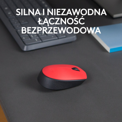 Set aksesorësh Logitech M171, maus pa tela, Studio Series, i kuq dhe gri grafit