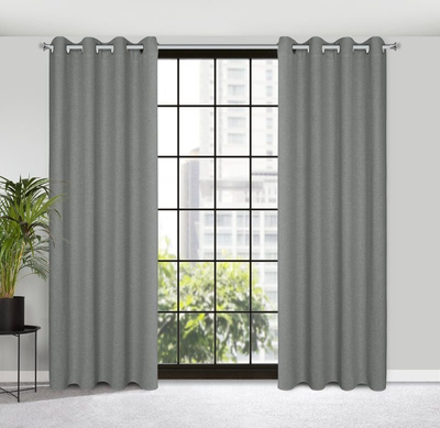 Perde Eurofirany Lidia, 140x250cm, material poliester, gri