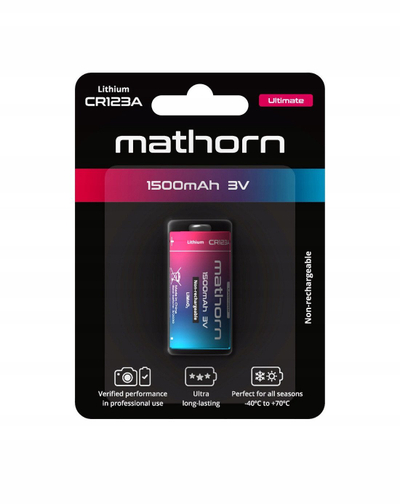 Bateri litiumi Mathorn MB-CR123A, CR123A, 1500mAh