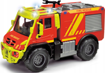 Kamion zjarrfiks lodër Majorette Unimog U530 Grand Series, 1:43, me drita edhe zë, i kuq