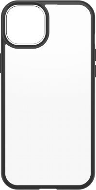 Kapak telefoni OtterBox React për iPhone 15, transparent me kornizë të zezë