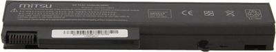 Bateri laptopi Mitsu për HP 6530b 6735b 6930p, 4400 mAh, 10.8 V, e zezë
