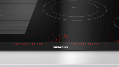 Pianurë me induksion Siemens EX875LEC1E, 80cm, FlexInduction, e zezë