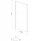 Panel anësor dushi Cersanit Larga, 80x195 cm, xham transparent, i zi