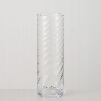 Vazo dekorative Boltze Home Bila, xham transparent, 45 x 16 cm