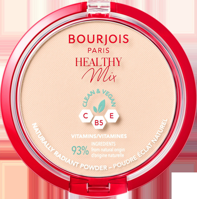 Puder kompakte Bourjois Healthy Mix, matifikuese, 01 Ivory 10g