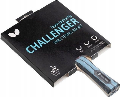 Raketë pingpongu Butterfly Challenger, sfungjer 1.7 mm, goma Addoy, shumëngjyrëshe