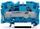 Borniere kaluese Wago 2006-1204, 2 përçuese, 32.9x57.5mm, blu