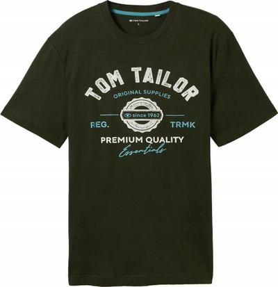 Bluzë për burra TOM TAILOR, pambuk, XL, jeshile e errët