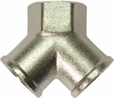 Adapter 3-way Stanley 2x1/4" F 3/8" F, metalik, ngjyrë argjendi