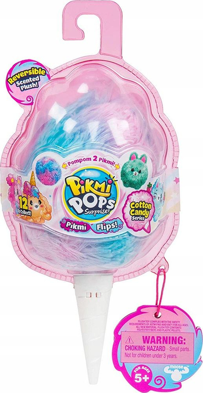 Lodër pellushi Moose Pikmi Pops Pikmi Flips Cotton Candy, aromatike, për fëmijë 5+