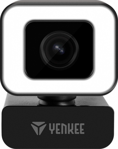 Webcam YENKEE YWC 200 Quadro me dritë unazore LED, USB, e zezë