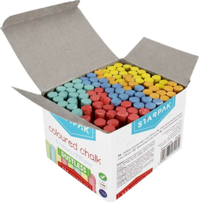 Креди за табла Starpak School Chalk, 5 бои, 100 парчиња