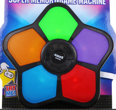 Loje elektronike memorie Kaichi Super Memory Game, me drita e tinguj, 13x13cm, me ngjyra