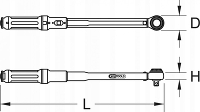Çelës dinamometrik KS Tools Ergotorque Precision 516.1422, 3/8", 10-50 Nm, i zi kuq