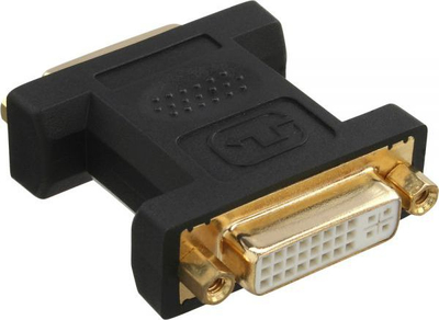 Adapter AV InLine DVI‑I në DVI‑I, femër më femër, i zi