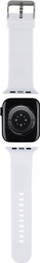 Rrip ore inteligjente Karl Lagerfeld Bracelet Rubber NFT Karl &amp; Choupette, për Apple Watch 38 40 41mm, gome, i bardhë