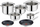 Set tenxheresh dhe tiganë Tefal, 12 pjesë, (H055SC74), ngjyrë çeliku