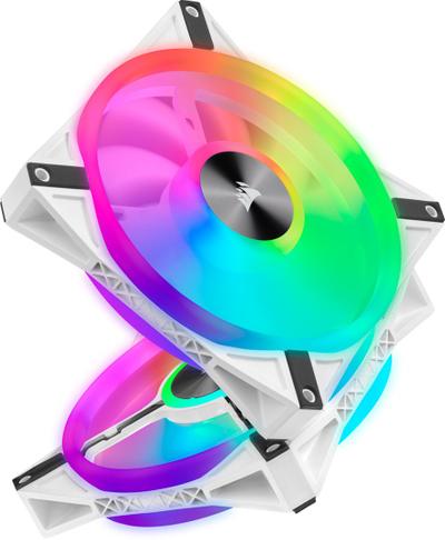 Ventilator PC Corsair QL Series ICUE QL140, 140mm, RGB, i bardhë