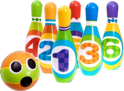Set bowlingu Colorful ZA2211, 6 kuegla EVA, top i butë, shumëngjyrësh