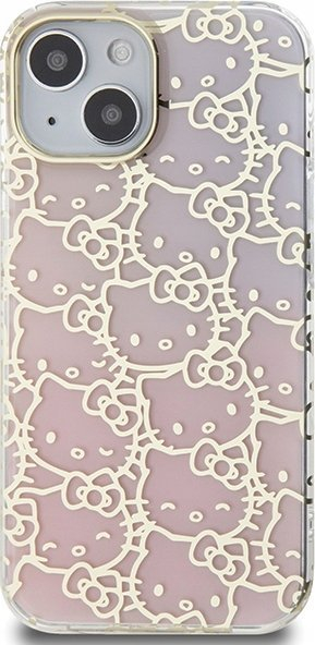 Maskë telefoni Hello Kitty për iPhone 15, dizajn gradient, rozë