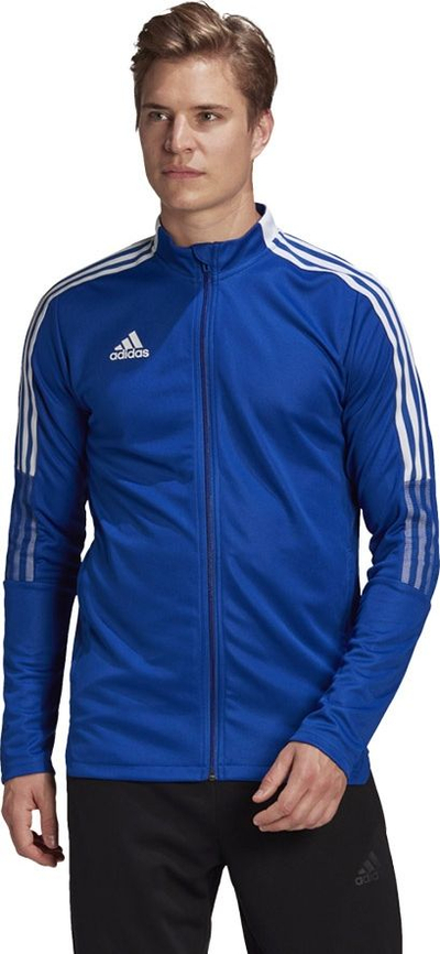 Bluzë sportive Adidas Tiro 21 Track Jacket GM7320, poliester i ricikluar 100 %, e kaltër