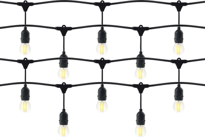 Garlandë dekorative Garden Light Garland, 15m, 16 llampa LED 1W, e zezë