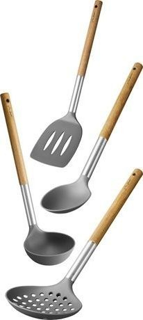 Set lugë kuzhine Lamart WOOD LT3900, 4 copë, të hirta
