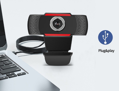 Webcam Duxo USB, 1080P Full HD, me mikrofon, ngjyrë e zezë
