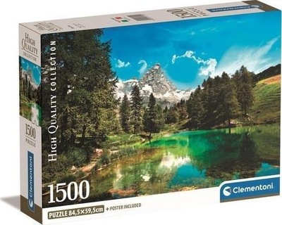 Puzzle Clementoni Blue Lake, 1500 copa, me liqen, shumëngjyrësh