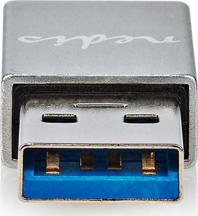 Adapter USB Nedis USB-A në USB-C, USB 3.2 Gen 1, 5 Gbps, argjendtë