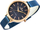 Orë dore G.Rossi Classic Fashion, mekanizëm kuarc, rosegold me blu të errët
