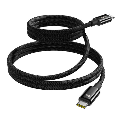Kabllo karikimi Baseus Tungsten Magnetic USB C në USB C, 100W, 1m, e zezë