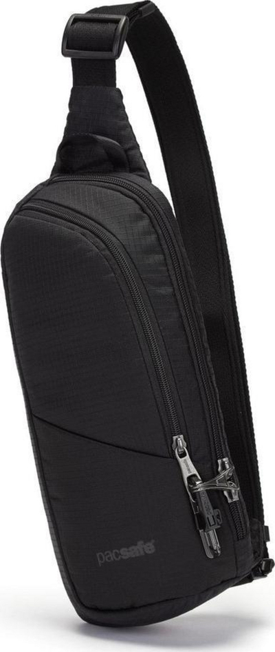 Çantë njëkrahëshe Pacsafe Vibe 150, kundra vjedhjes, najlon, e zezë