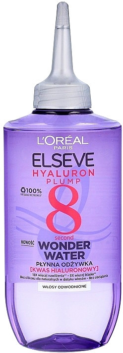 Balsam L'Oreal Elseve Hylauron Plump 8 Second Wonder Water, 200 ml