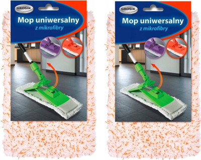 Refill mop mikrofibër Grosik Universal, për mop të sheshtë, universal, i bardhë