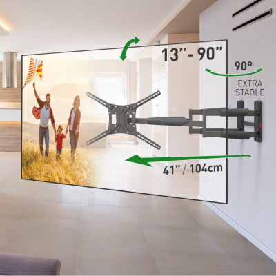 Mbajtëse muri për TV Barkan BM466XP, deri 90", 60kg, e zezë